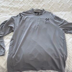 Gray Quarter-Zip Men's Shirt
